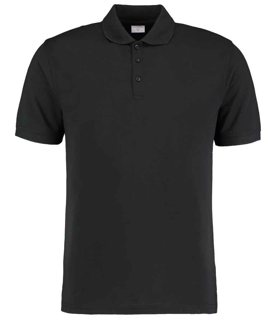 K413 KUSTOM KIT SLIM FIT POLYCOTTON PIQUE POLO SHIRT