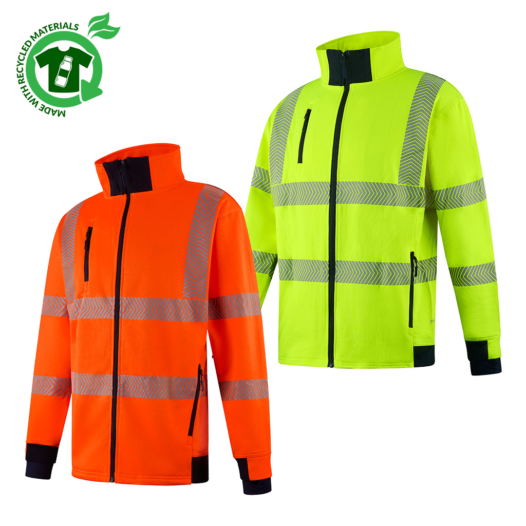 FGXeco RECYCLED PREMIUM FULL ZIP HI VIS FLEECE