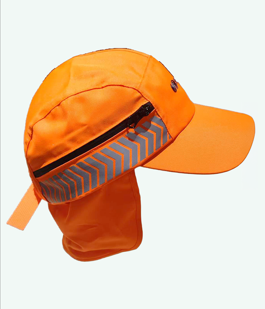 HI VIS RAIN HAT W/ DETACHABLE CAPE
