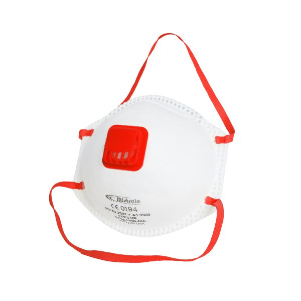 MISTRALE FFP2V X10 MOULDED CARBON VALVED MASK