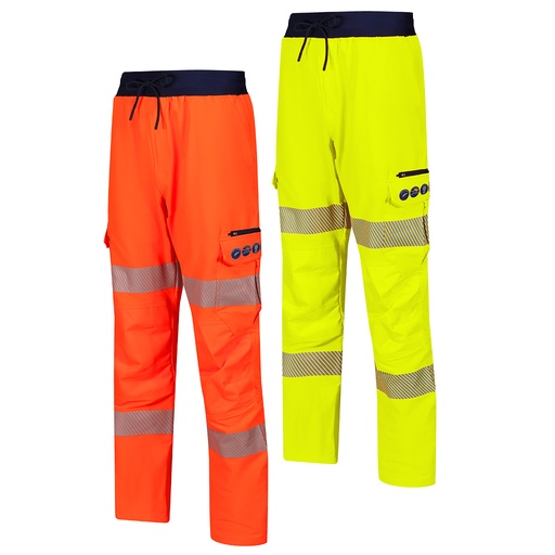 [TR748] FGX HI VIS LIGHTWEIGHT STRETCH CARGO TROUSER