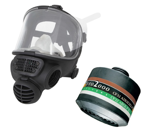 [RP149] FULL FACE RESPIRATOR WITH INBUILT SCREEN (EN136 MASK) (EN143 FILTER)CF32-A2B2E2K2-P3 R D