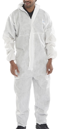 [BS379] DISPOSABLE COVERALL MICROPOROUS TYPE 5/6 WHITE