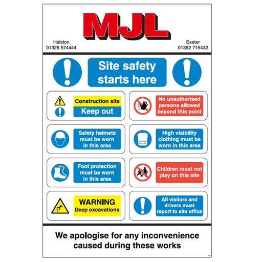 [SI002] MJL SITE SAFETY SIGN FFS 39- 800 X 1200MM