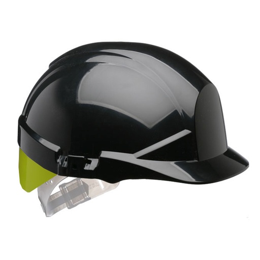 [HH054] REFLEX BLACK SLIP RATCHET HELMET C/W BRIGHT YELLOW FLASH- CHAMPION