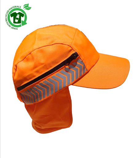 [HT024] HI VIS RAIN HAT W/ DETACHABLE CAPE