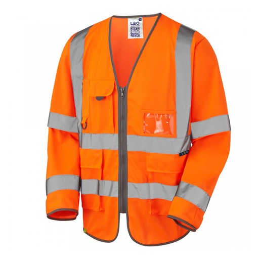 [JK962] WRAFTON HI-VIS SUPERIOR LONG SLEEVE WAISTCOAT