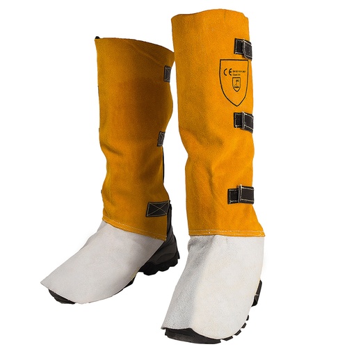 [AC211] LEATHER WELDERS GAITERS (PAIR) WITH TOUCH AND CLOSE STRAPS