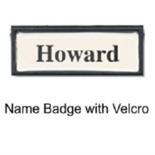 [AC317] NAME BADGE C/W VELCRO